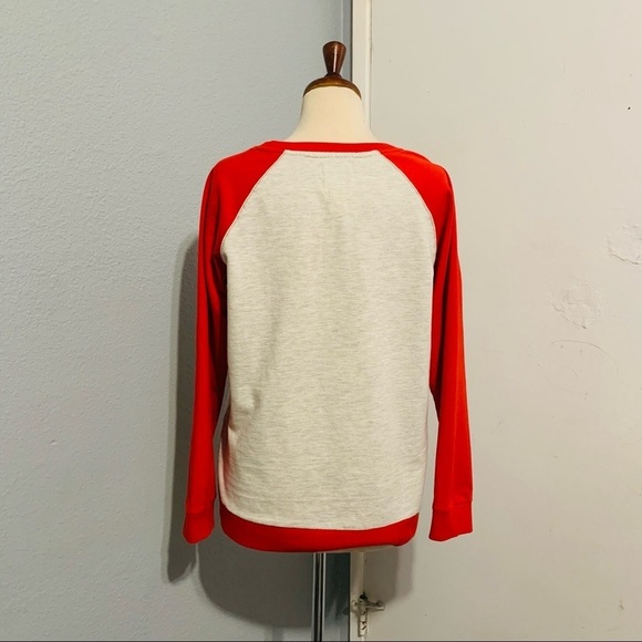 Levis Red Grey Women Sweater Size L - Picture 5 of 7